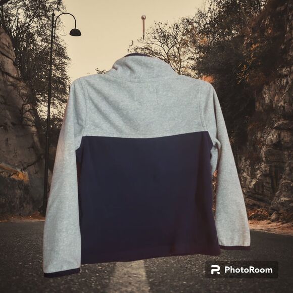 OshKosh B'Gosh Navy/Gray Fleece Kids Size 5T Pullover - Picture 2 of 2